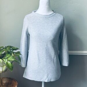 Melanie Lyne Light Gray Ribbed Sweater Size XS